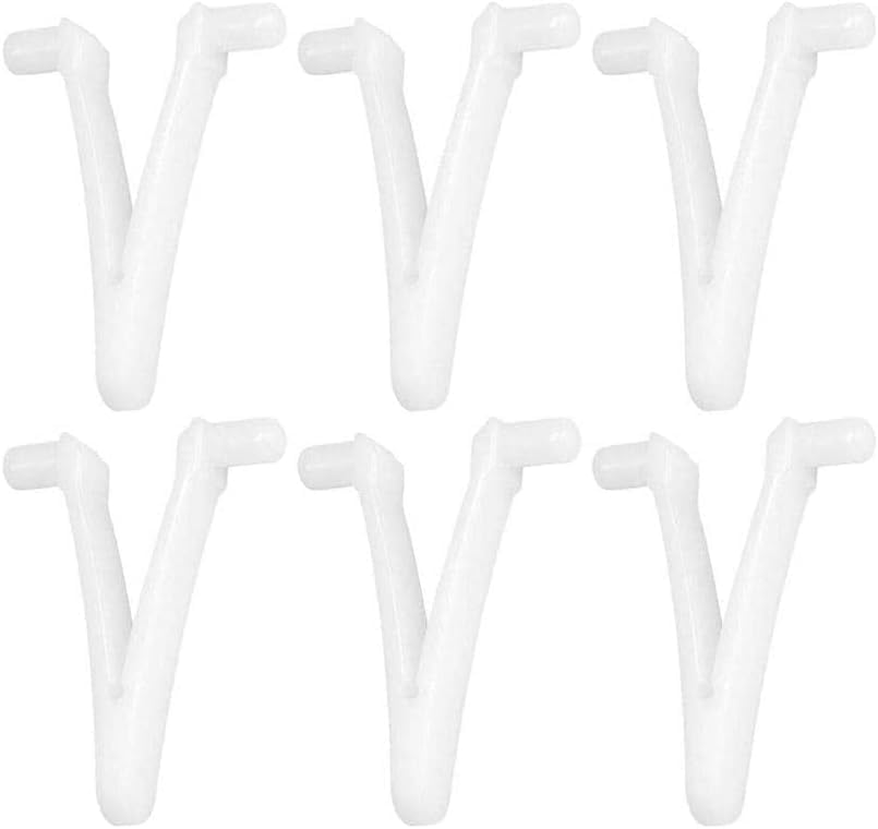 6Pcs White Pool Supply V Clip, Pool Butterfly Clip V Clip Pool Attachment Clips Replacement for Swimming Pool Spa Brush, Vacuum Head, V Clips and Pins for Swimming Pool Spa Vacuum Pool Vacuum Heads