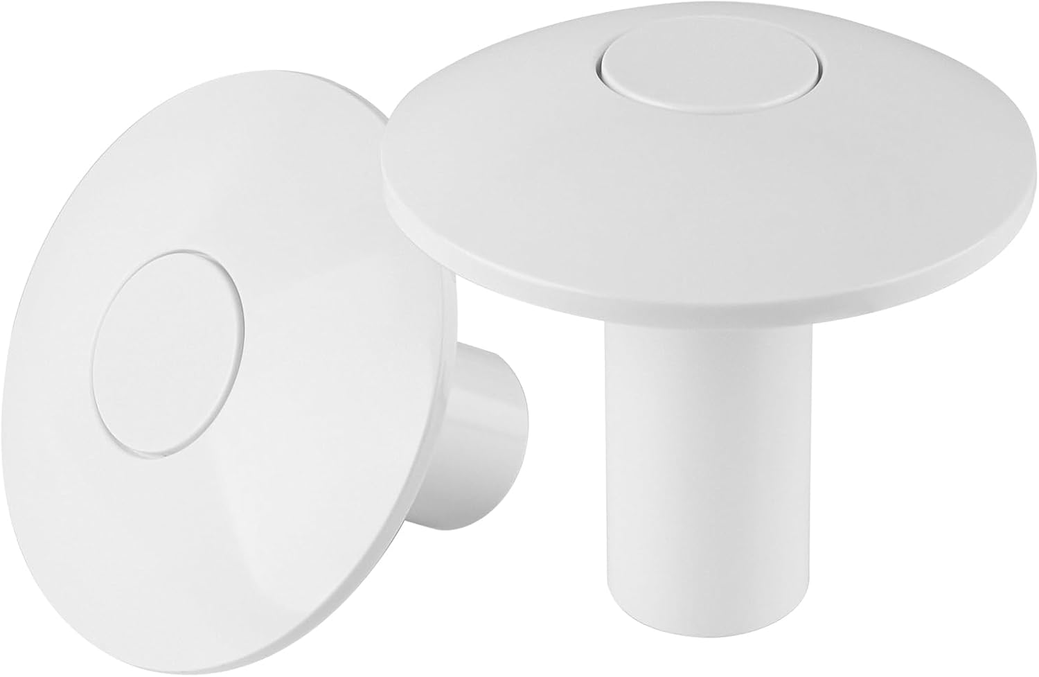 Anchor Sockets Cover, Pool Ladders, and Railing Bases Accessories, Used to Fill and Cover Anchor Sockets During Ladder Or Track Removal - White (2 Pack)