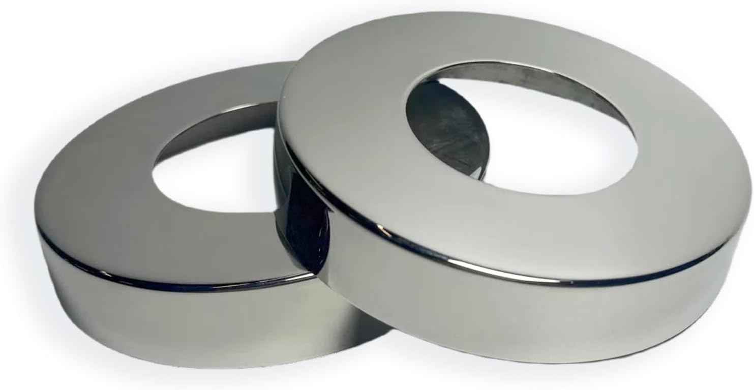 Thickened 316 Stainless Steel Pool Ladder Escutcheon Plates of 2 for 1.9 Inch Inground Pool and Spa Step Handrail Tubing