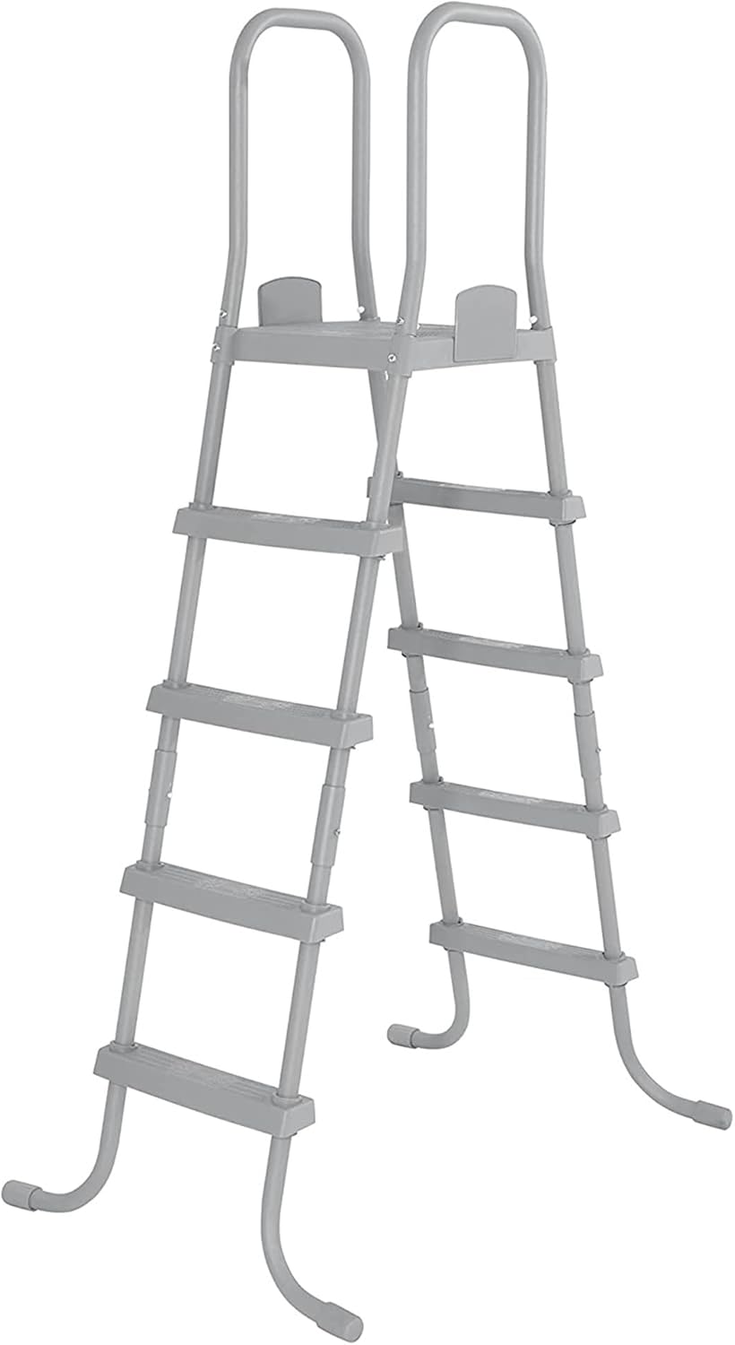 Bestway Flowclear Above Ground Swimming Pool Ladder 52” | Corrosion-Resistant Metal Frame with Heavy Duty Plastic Steps