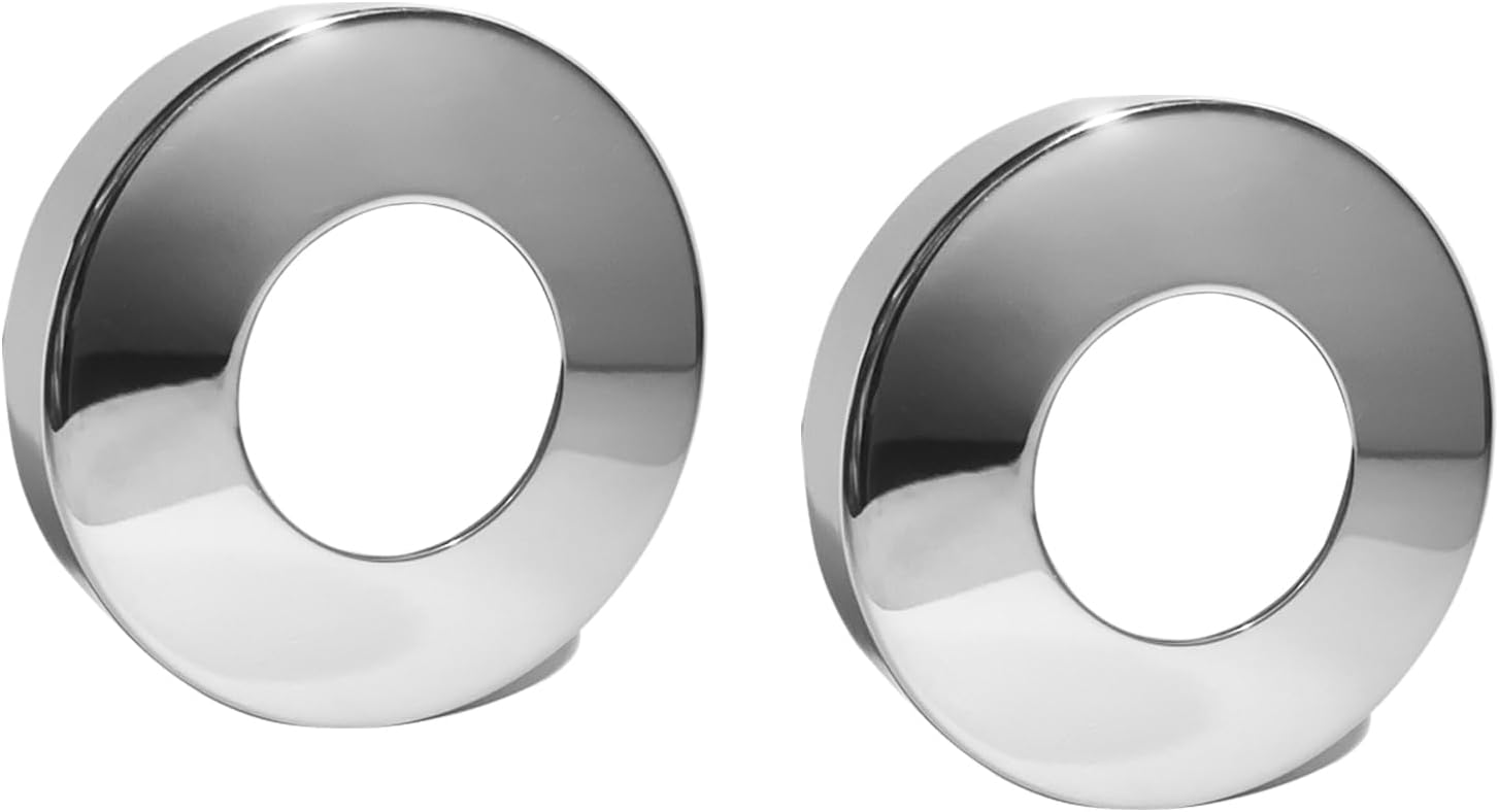 Upgrade Ladder/Handrail Escutcheon Cover Plates 316 Stainless Steel Mirror Polished Fit for 1.9" Outer Diameter Handrail Saltwater Vessels Inground Pool&Spa Ladder Rail snap Escutcheon 2-Pack