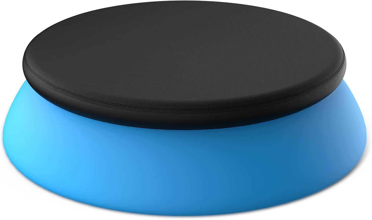 8 ft Round Pool Cover, Compatible with Intex/Bestway Outdoor Round Inflatable Above Ground Swimming Pool, Elastic Bands for Easy Installation, No Drain Holes, Prevent Leaves, Debris and Dust
