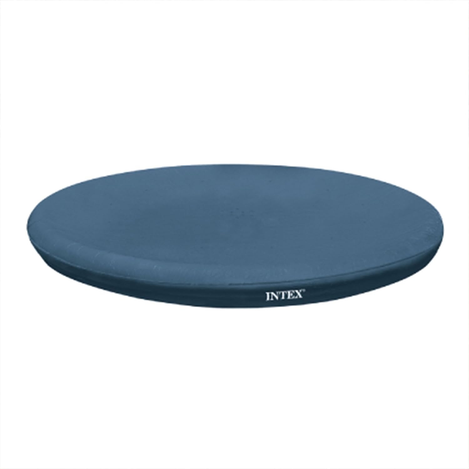 INTEX 28021E Pool Cover: For 10ft Round Easy Set Pools – Includes Rope Tie – Drain Holes – 12in Overhang – Snug Fit