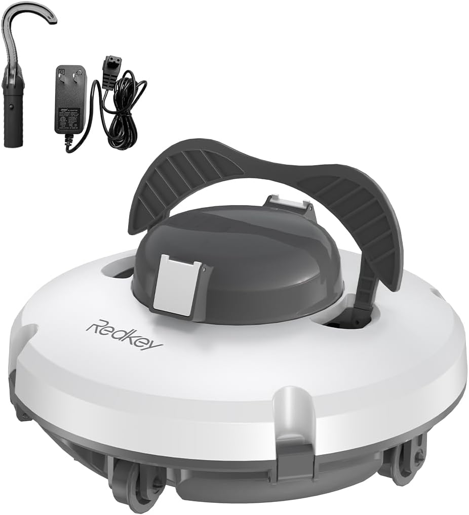 S100 Cordless Robot Pool Cleaner, Last 130Min, 18° Slope Angle, Automatic Pool Vacuum for Above Ground/Inground Pools, Self-Parking Pool Cleaner with Filter Basket, Pool Robot Up to 1100 sq.ft