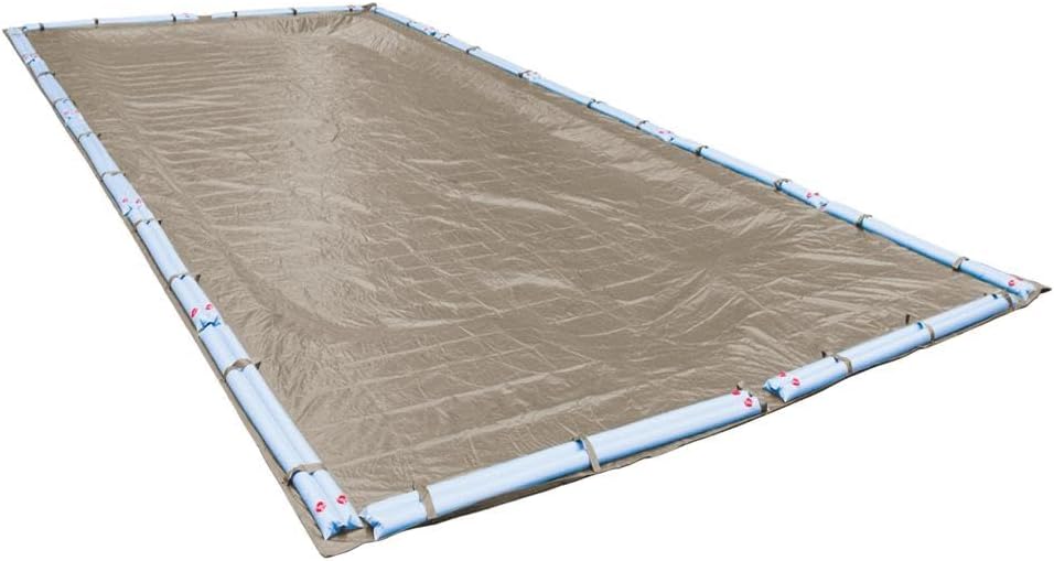 Pool Mate 571840R Winter Pool Cover, Extra Heavy-Duty Sandstone, 18 x 40 ft Inground Pools