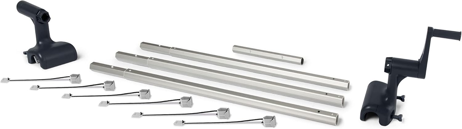 Intex Heavy Duty Solar Above Ground Pool Cover Reel Aluminum Adjustable with Locking Mechanism for Rectangle Frame Pool, Cover Not Included