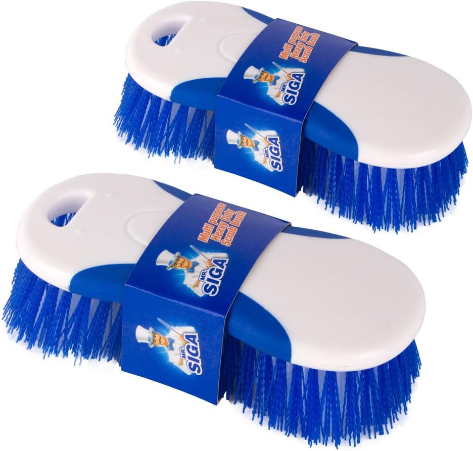 MR.SIGA Multi Purpose Heavy Duty Scrub Brush – Pack of 2