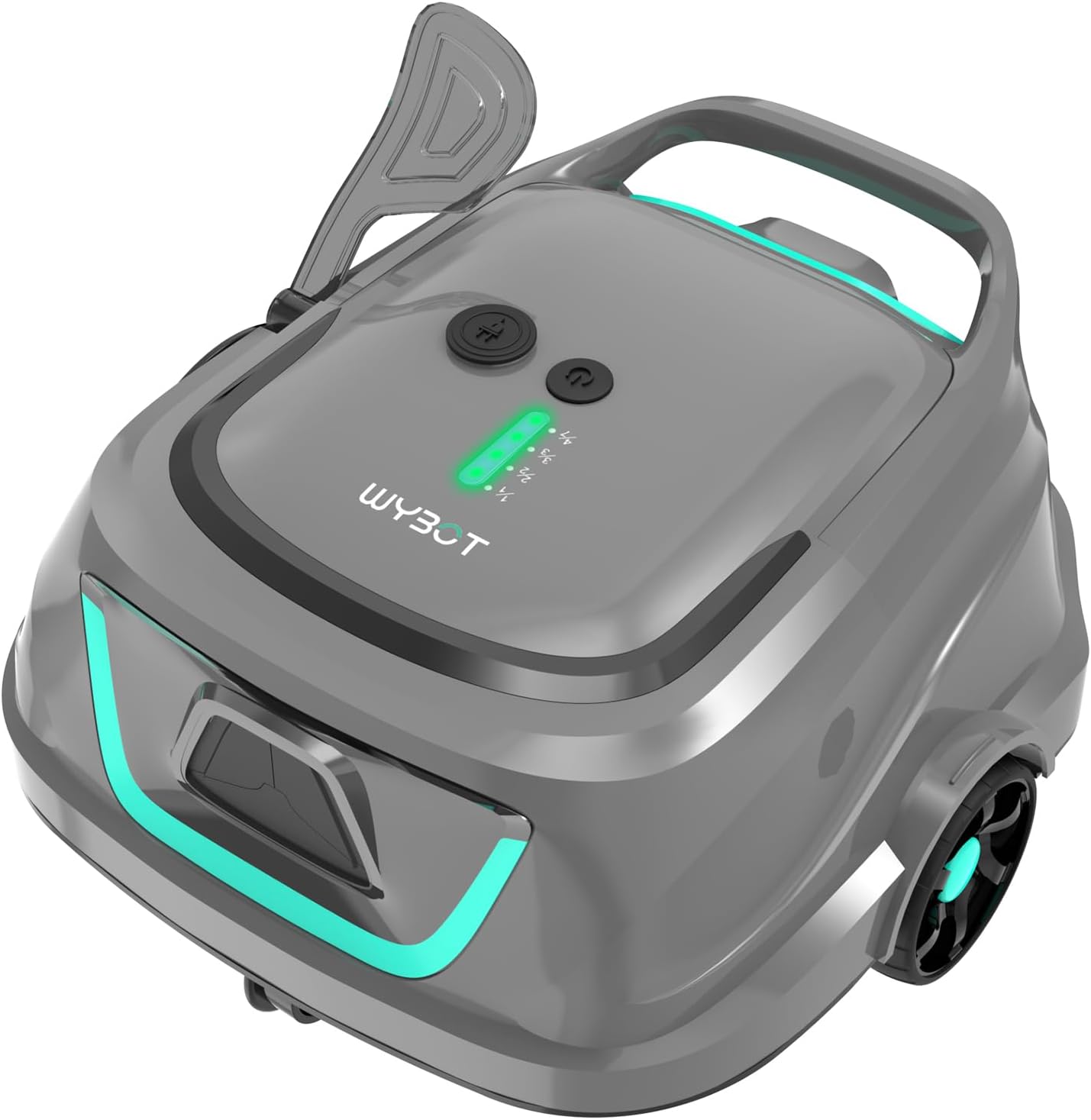 Cordless Robotic Pool Vacuum, Automatic Pool Vacuum 120mins Running Time,Powerful Suction & Dual Filters, 2.5H Charging, Ideal for Flat Above Pools Up to 1076 Sq.ft