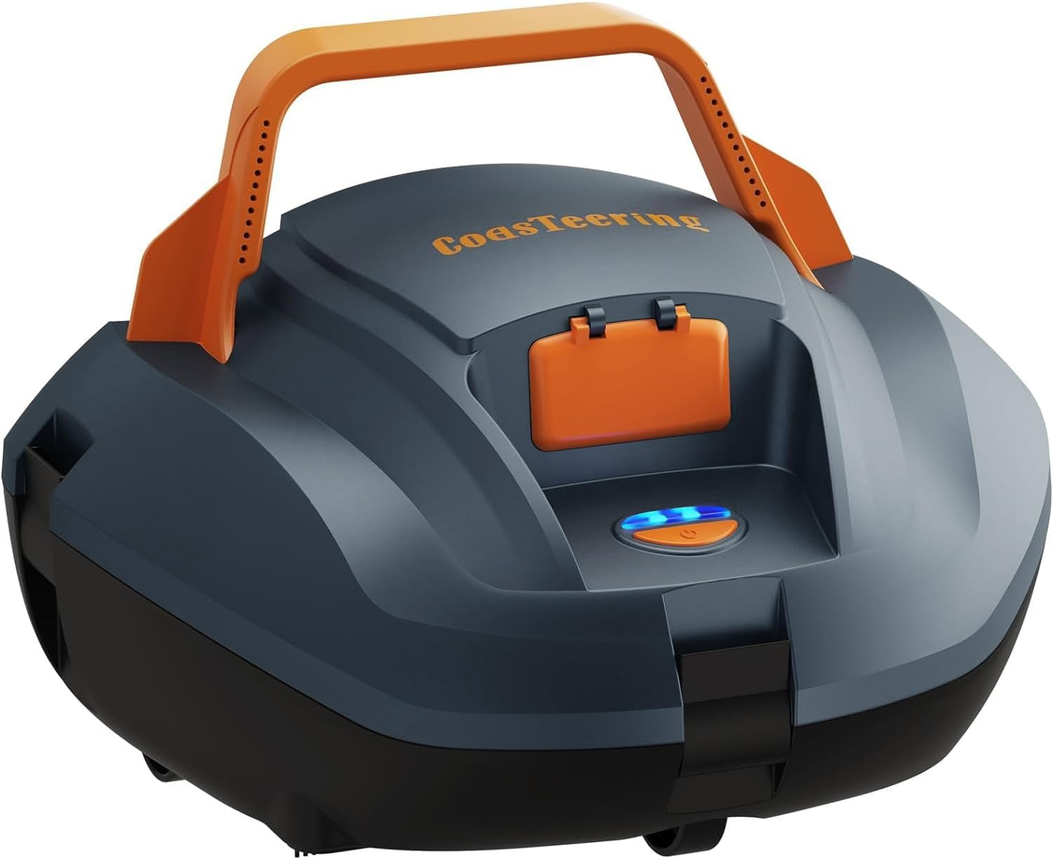 Robotic Pool Cleaner, Cordless Pool Vacuum Robot with 100 Mins Runtime, Fast Charging, Powerful Suction, Self-Parking, Ideal for Above Ground Pools up to 850 Sq.ft (Blue Grey)
