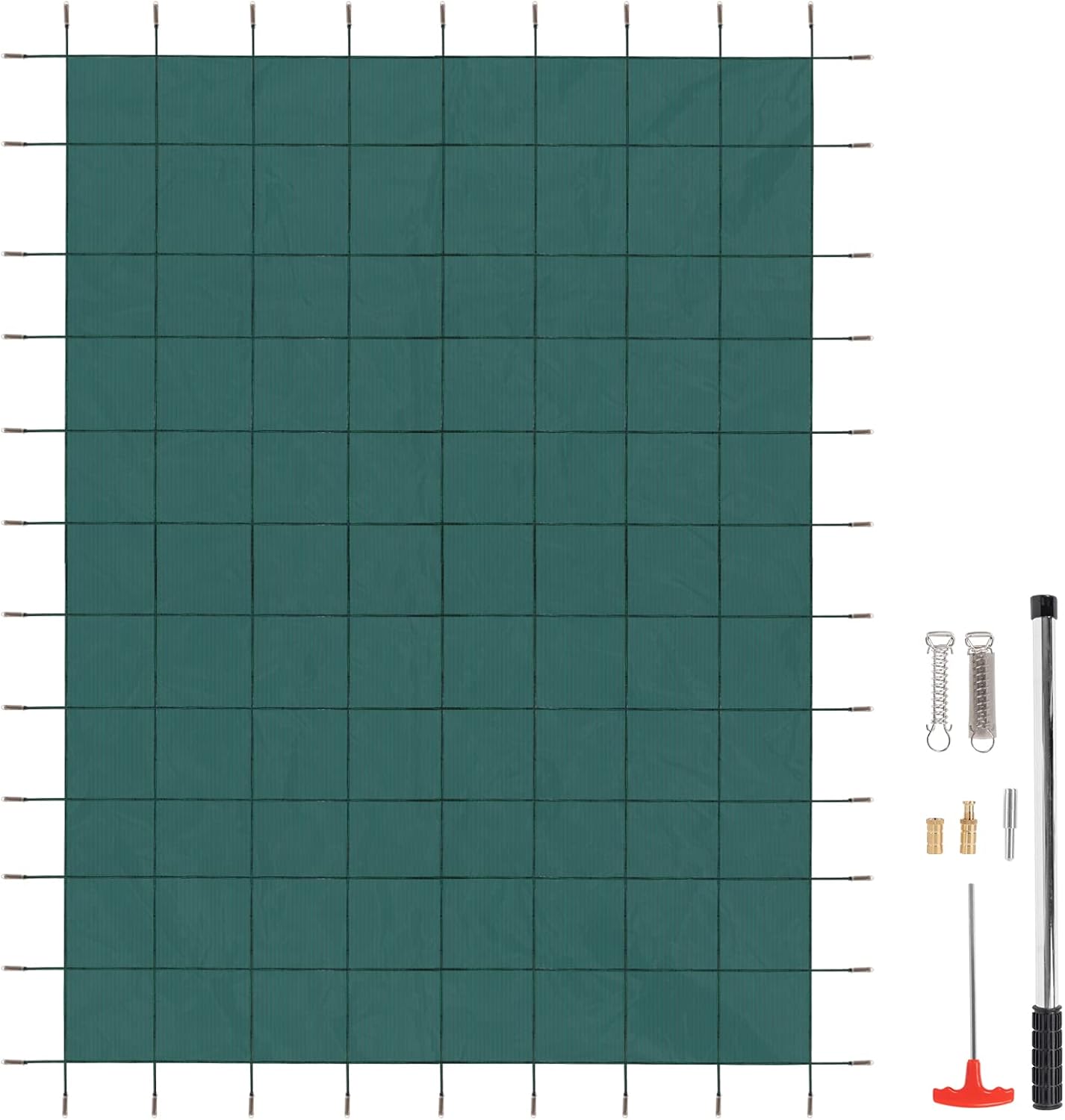 VINGLI 18 x 36 FT Inground Pool Safety Cover with 660 LBS Capacity, 18’ x 36’ Safety Pool Cover with Tight Green Mesh, Winter Pool Cover for Children & Pets