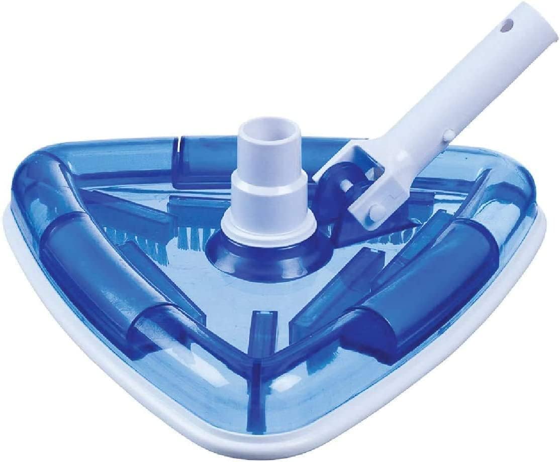 Triangle Pool Vacuum Head,Premium Flexible Swimming Pool Vacuum Fits Most Standard-Sized Extension Poles, Weighted Attachment for Concrete or Plaster Pool Cleaning