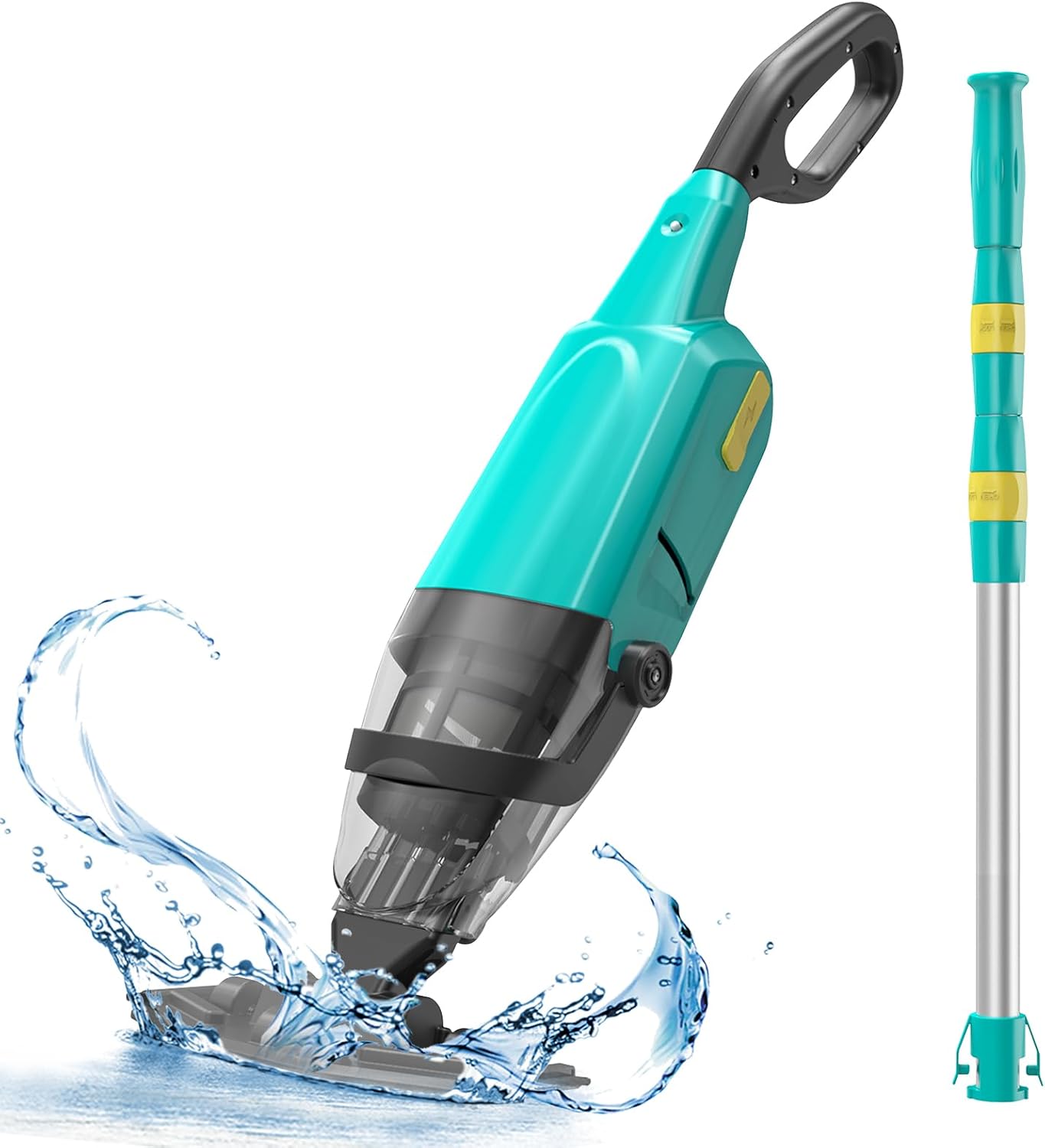EFURDEN Pool Vacuum for Above Ground Pool, Cordless Handheld Rechargeable Pool Cleaner with Running Time Up to 60 Minutes for Sand and Debris, Ideal for In-Ground Pools, Spas, and Hot Tubs (Green)