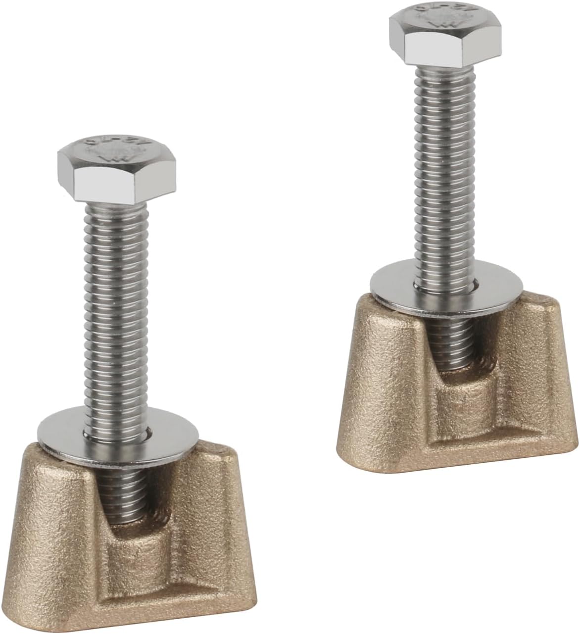 Pool Ladder Anchor PW-4C 4" Wedge Hanover Style Anchors Bronze with Bolt - Fits 4" Rail Anchors - Pool Rail Anchor 2 Pack