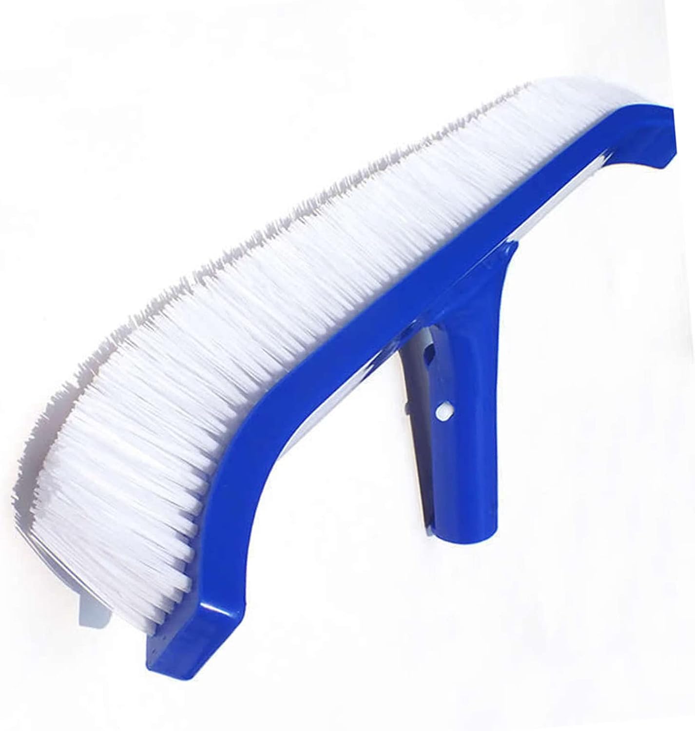 Topyond Swimming Pool Brush, 18in Nylon Bristle Cleaning Brush for Inground Pools, Aluminum Back Pool Brush Head, Wall and Tile Cleaning, Pool Accessories for Above Ground Pools