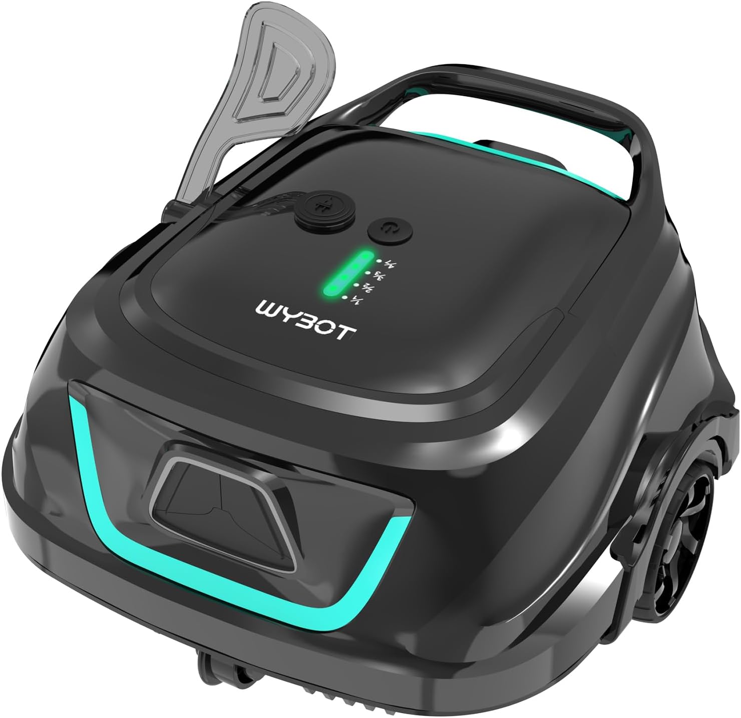 WYBOT A1 Cordless Robotic Pool Cleaner, Automatic Pool Vacuum with 120 Mins Long Runtime, Double Filters, LED Indicator, 2.5H Fast Charging, Ideal for Above Ground/In-Ground Flat-Bottomed Pools