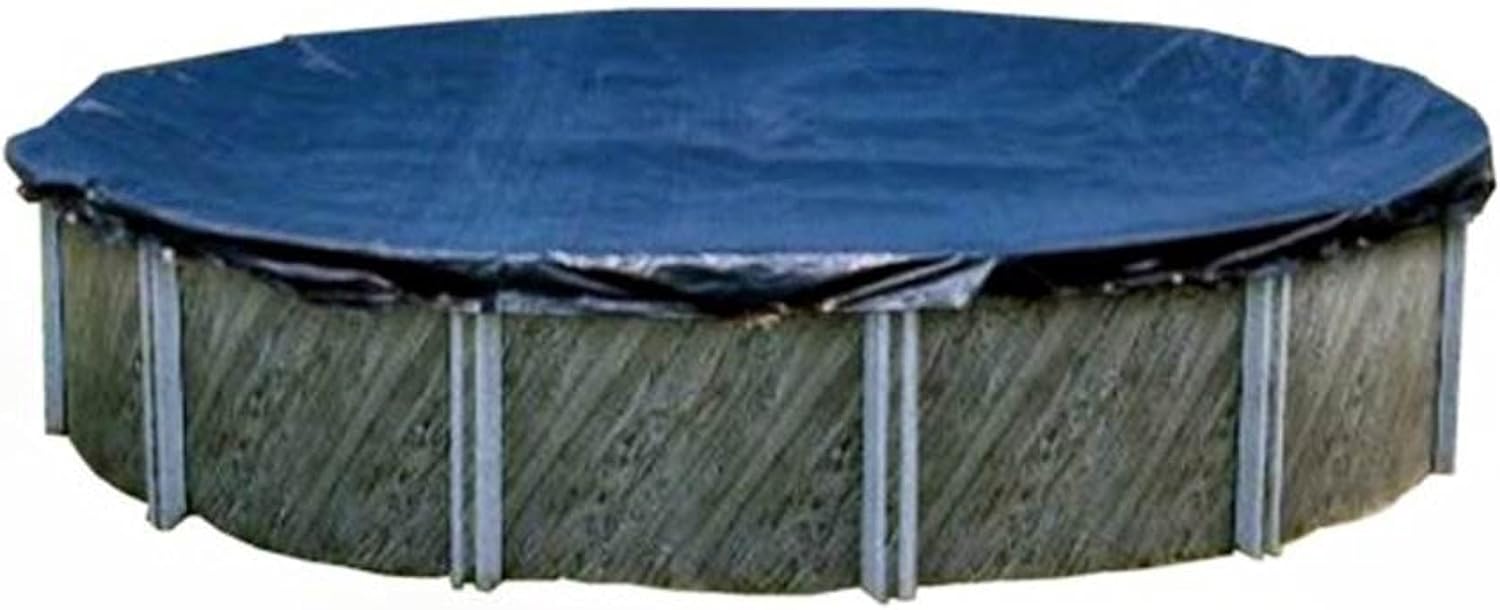Swimline 30 Foot Round Above Ground Swimming Pool Winter Cover with 4 Foot of Overlap, Cable, Ratchet and Metallic Grommets, Pool Cover Only