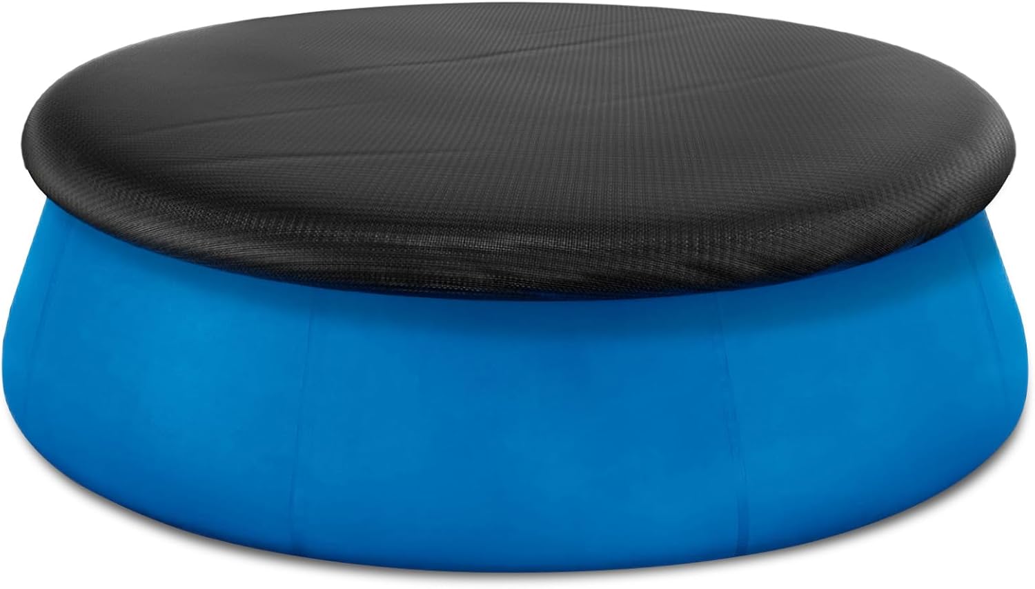 Pool Cover for Inflatable Pool, CQQGO Outdoor Above Round Pool Cover, Dustproof Waterproof Oxford Foldable Swimming Pool Cover, Prevent Leaves, UV Resistance, Prevent from Debris (8FT)
