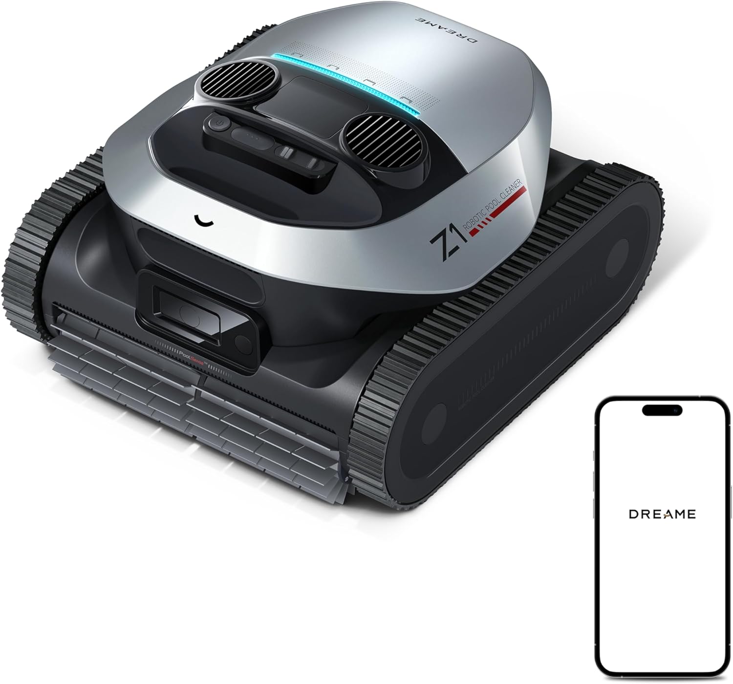DREAME Z1 Cordless Robotic Pool Cleaner, 8000 GPH Suction, Floor & Wall & Waterline Cleaning, Automatic Pool Vacuum for Above & In-Ground Pools, 180+ Minutes Runtime