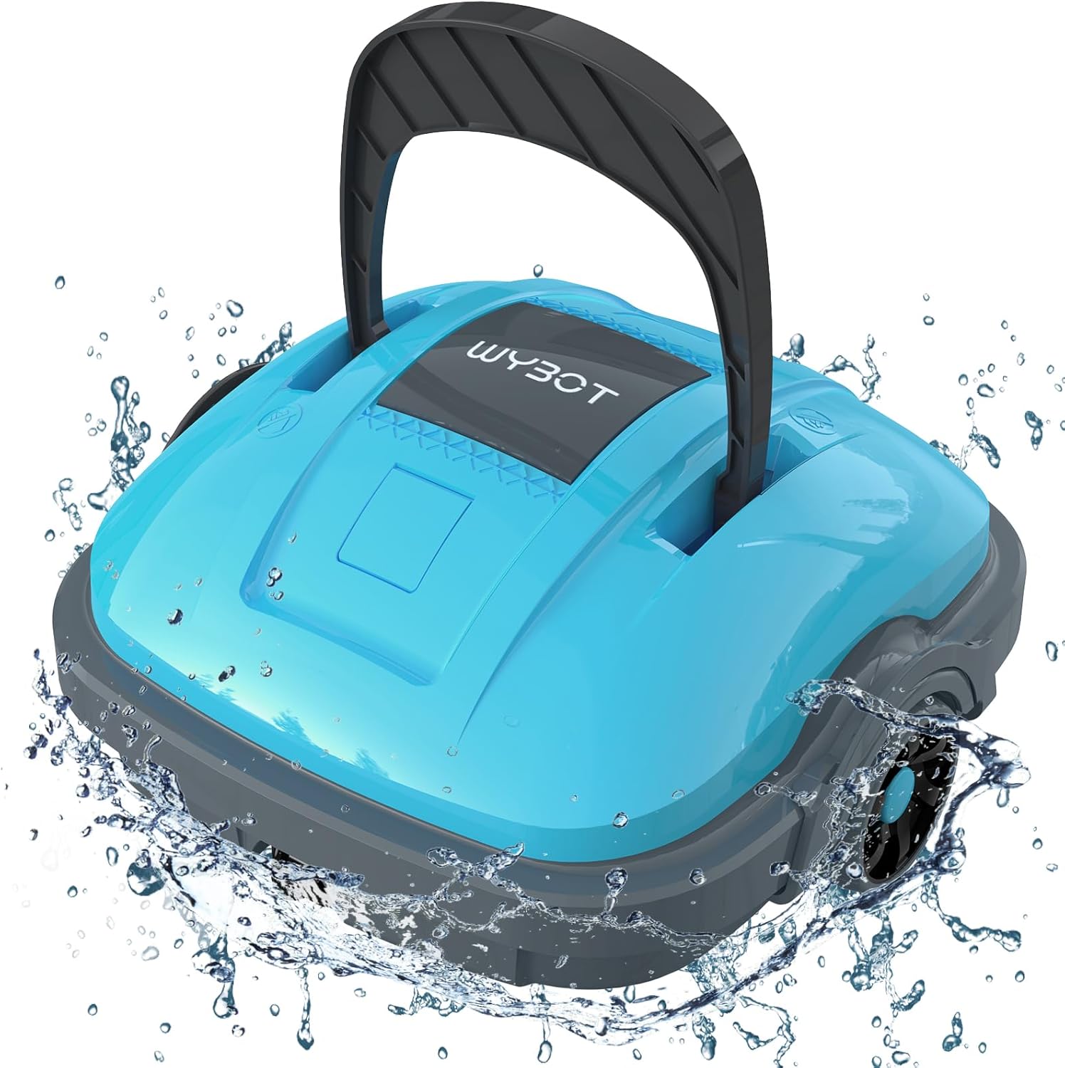 WYBOT Osprey 200 Robotic Pool Vacuum, Dual-Motor, Powerful Suction,180μm Fine Filter, Automatic Pool Cleaner, Self-Parking, Ideal for Above Ground Flat Pool-Blue