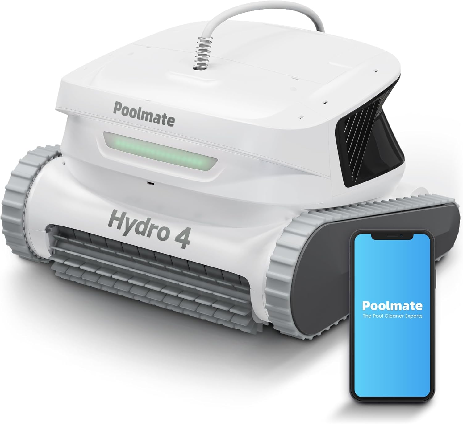 Hydro 4 Corded Robotic Pool Cleaner, Pool Vacuum for Inground Aboveground Pools, 4.1L Filter Basket, Floor Wall Waterline Cleaning, Pool Cleaner Robot Ideal for Pools up to 50 FT in Length