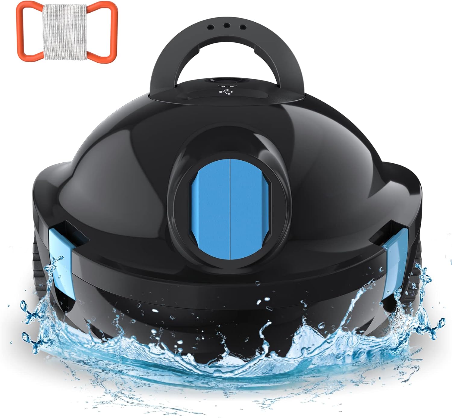 Y10 Cordless Robotic Pool Cleaner Automatic Vacuum - 90 Mins Runtime, Powerful Suction, Self-Parking, Lightweight for Above/Inground Pools Up to 65ft/1100 Sq.Ft