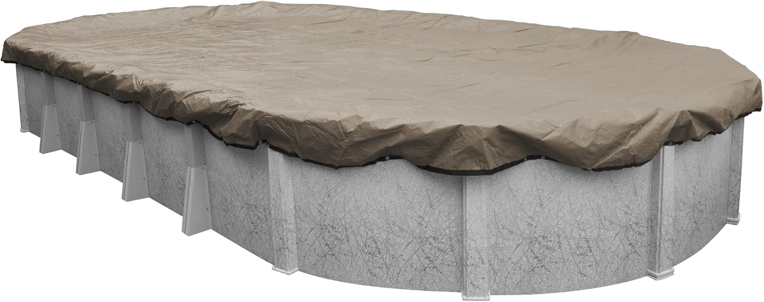 Pool Mate 601833-4-PM 20-Year Premium Winter Oval Above-Ground Cover, 18 x 33-ft. Pool, Sand