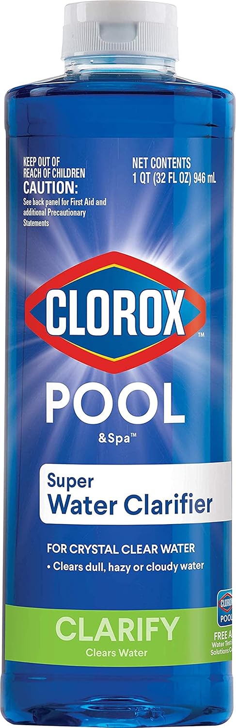 Clorox® Pool&Spa™ Swimming Pool Super Water Clarifier, Creates Crystal Clear Pool Water, 1 Quart (Pack of 1)
