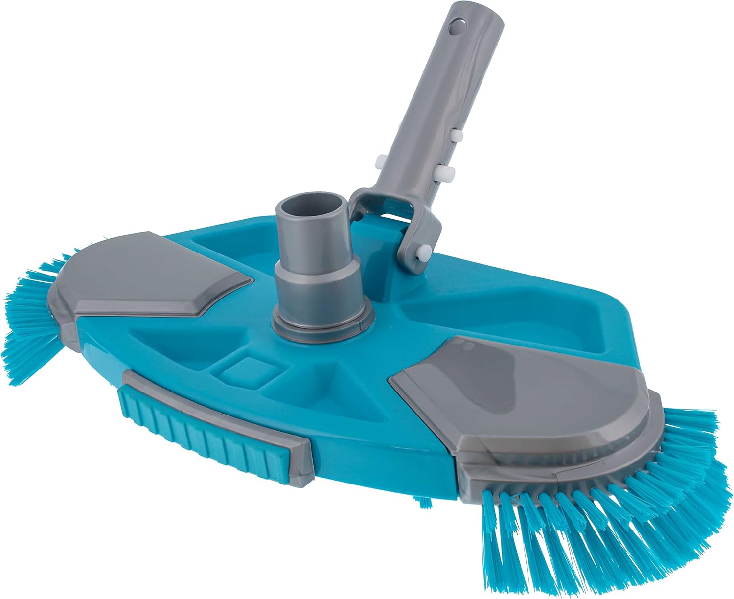 U.S. Pool Supply Deluxe Weighted Pool Vacuum Head with Side Brushes, Swivel Connection, EZ Clip Handle – for Above Ground & Inground Swimming Pools – Vinyl Liner Floor, Wall, Step, Corner Cleaner