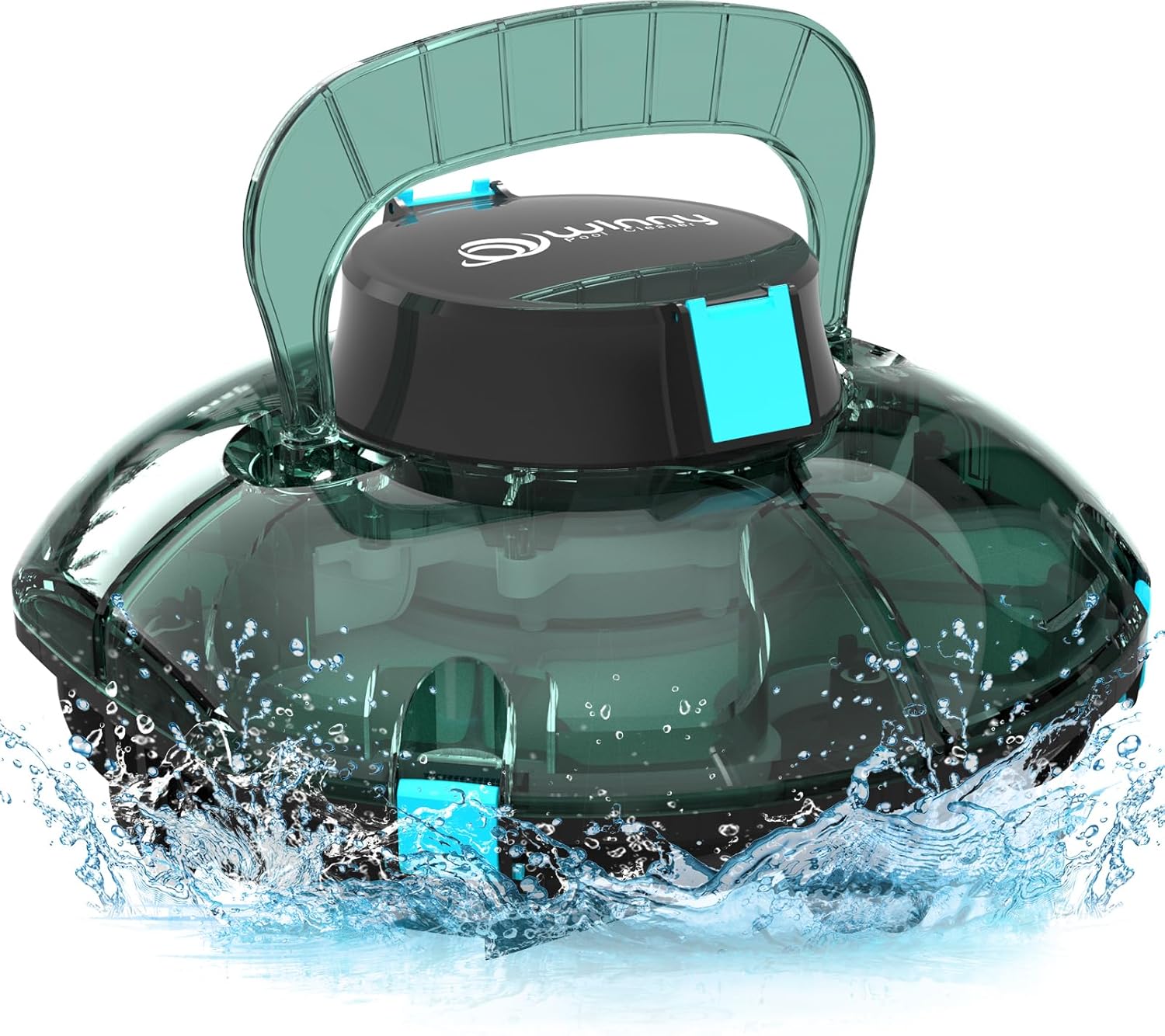Cordless Robotic Pool Cleaner,Powerful Suction & Dual-Layer Filtration Automatic Vacuum for Above-Ground Pools up to 645 Sq. Ft, Portable, Self-Parking