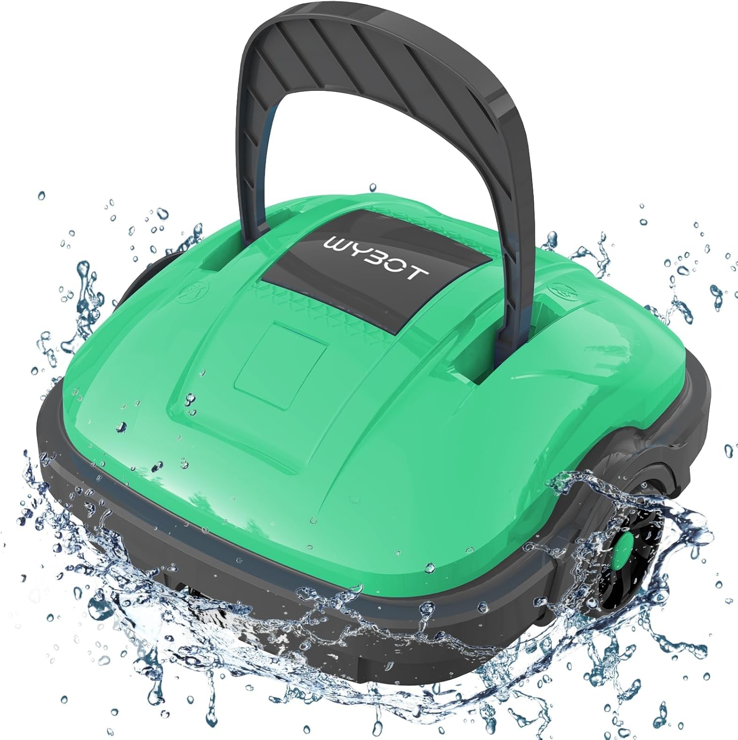 WYBOT Automatic Pool Vacuum with Self-Parking,Cordless Robotic Pool Cleaner with Dual-Motor, Powerful Suction, 180μm Fine Filter,Ideal for Above Ground Flat Pools