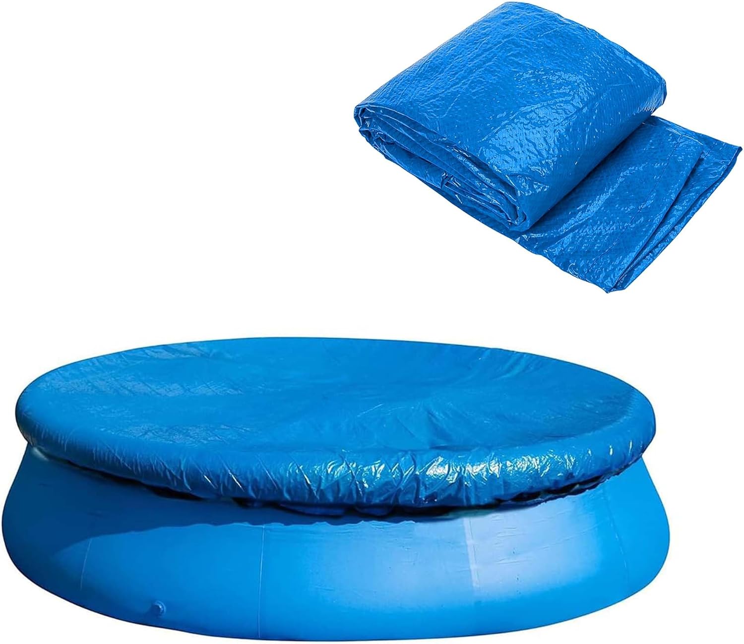 DECOHS 6 Ft Dust Pool Cover Protector-Solar Cover for Round Frame Pools-Pool Cover for Round Inflatable-Pool Cover Protector Heat Retaining Blanket