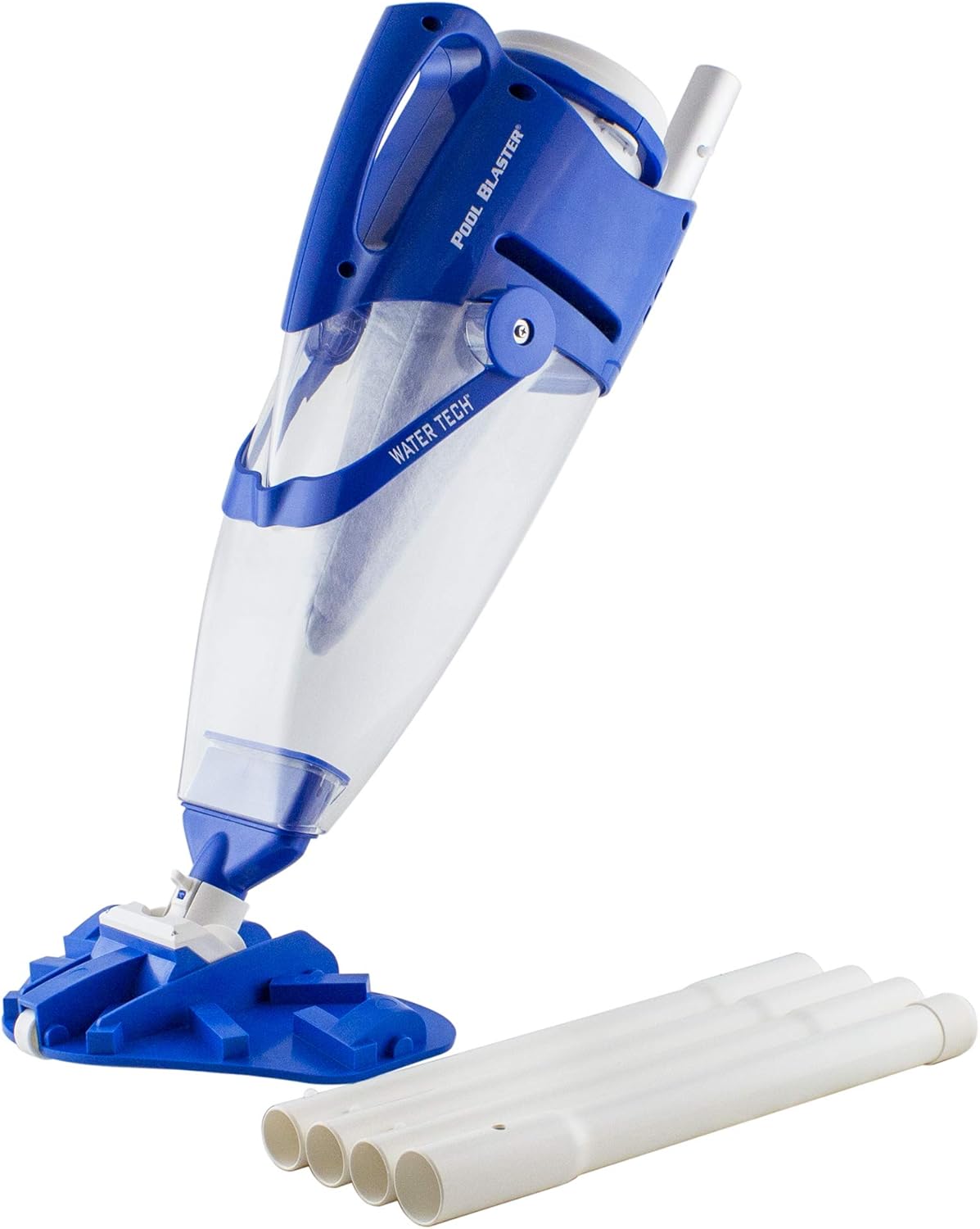 POOL BLASTER Centennial Cordless Pool Vacuum w/Pole Set - XL Debris Capacity & Advanced Filtration, Handheld Rechargeable Pool Cleaner for Sand, Silt & Leaves in Inground & Above Ground Pool