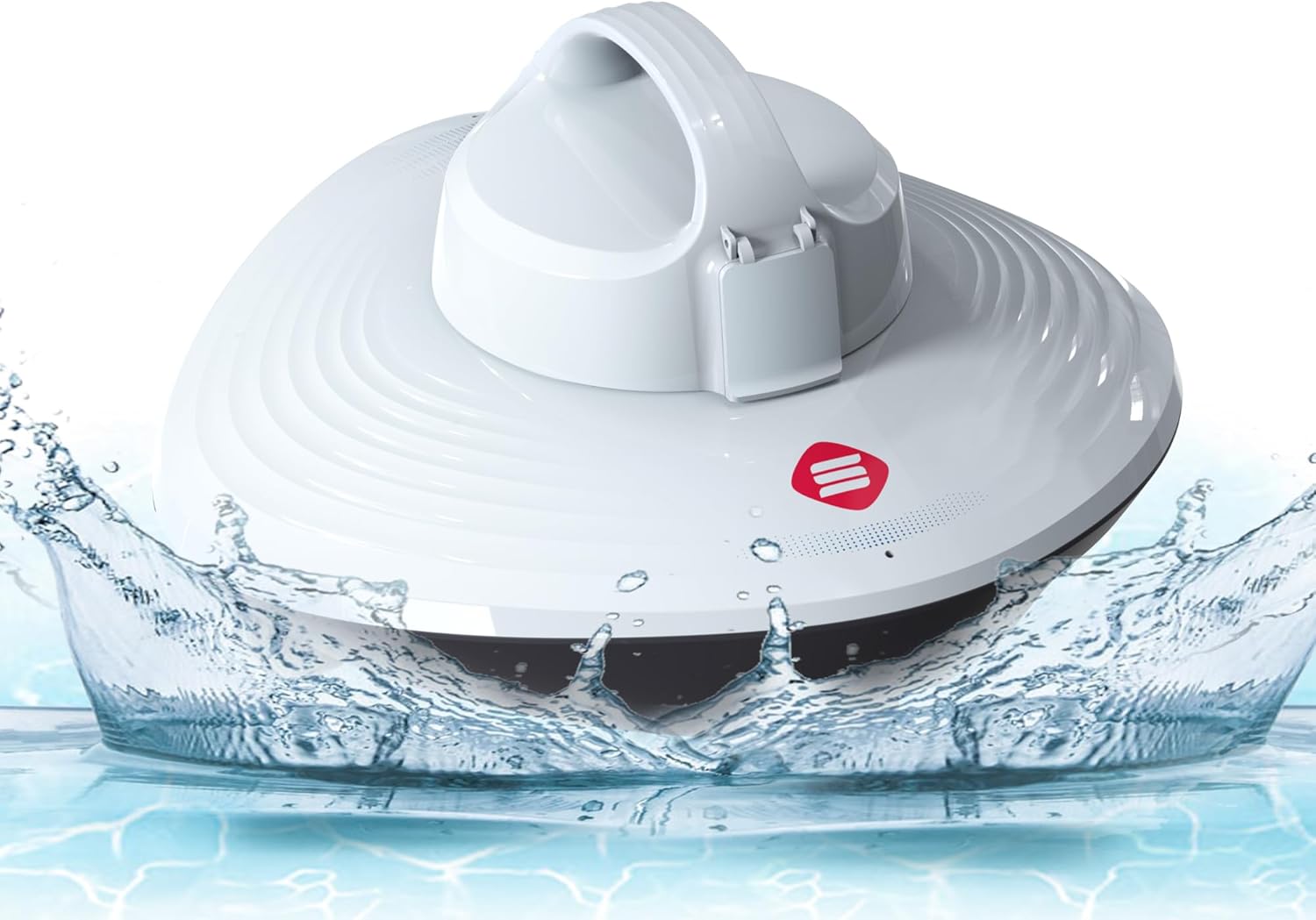 Pool Cleaner - Cordless Robotic Pool Vacuum for Above Ground & In-Ground Swimming Pool Automatic Water Cleaner with Top Handle, Robotic Underwater Cleaner with Filter（White3）