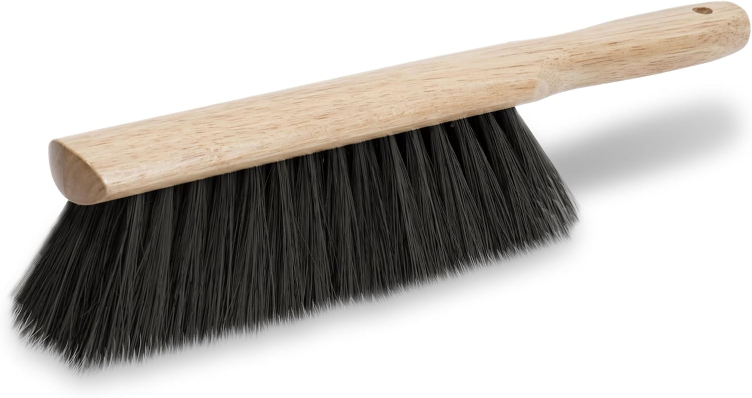 MARSHALLTOWN Beaver Tail Brush, Black Horsehair Fibers, 13 1/2 Inch Length, Masonry, Concrete, Made in the USA, 6517
