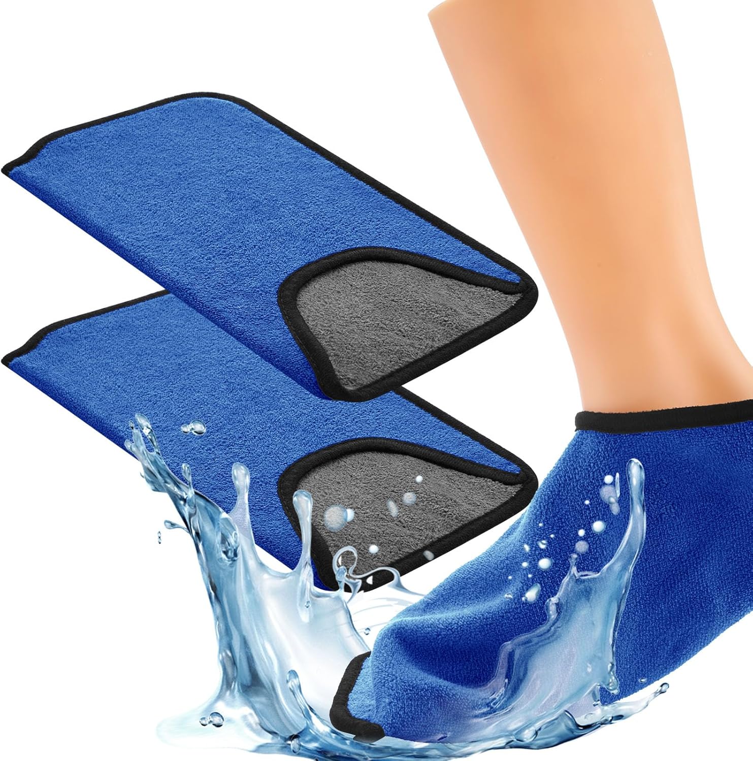 2 Pieces 11.5" Pool and Spa Cleaning Foot Slip-on Spa Scrubbing Effortless for Swimming Pool Hot Tub Scrubbing Care